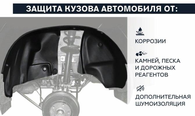 Подкрылки для Ravon Nexia R3 2016- задняя пара Ново Пласт